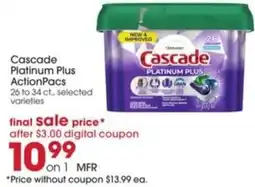 Giant Eagle Cascade Platinum Plus ActionPacs offer