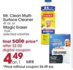 Giant Eagle Mr. Clean Multi- Surface Cleaner offer