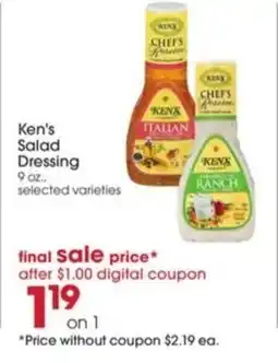 Giant Eagle Ken's Salad Dressing offer