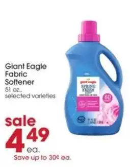 Giant Eagle Giant Eagle Fabric Softener offer