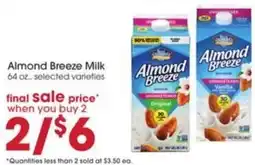 Giant Eagle Almond Breeze Milk offer