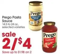 Giant Eagle Prego Pasta Sauce offer