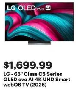 Best Buy LG-65" Class C5 Series OLED evo AI 4K UHD Smart webOS TV (2025) offer