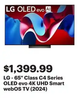 Best Buy LG-65" Class C4 Series OLED evo 4K UHD Smart webOS TV (2024) offer