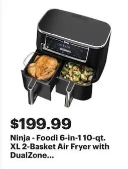 Best Buy Ninja - Food Basket Air Fryer with DualZone offer