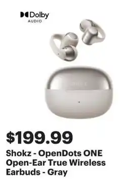 Best Buy Shokz - OpenDots ONE Open-Ear True Wireless Earbuds - Gray offer