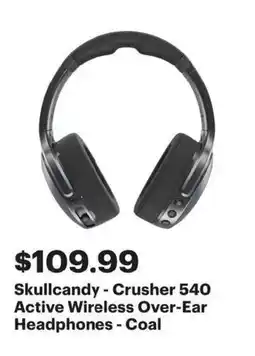 Best Buy Skullcandy Crusher 540 Active Wireless Over-Ear Headphones - Coal offer