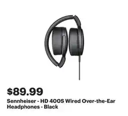 Best Buy Sennheiser - HD 400S Wired Over-the-Ear Headphones - Black offer