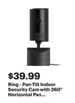 Best Buy Ring - Pan-Tilt Indoor Security Cam with 360° Horizontal Pan offer