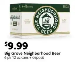 Fareway Big Grove Neighborhood Beer offer