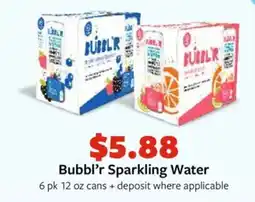 Fareway Bubbl❜r Sparkling Water offer
