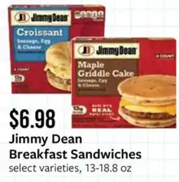 Fareway Jimmy Dean Breakfast Sandwiches offer