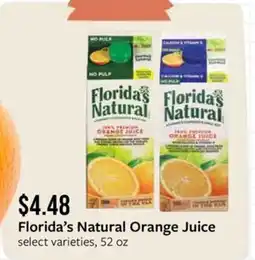 Fareway Florida's Natural Orange Juice offer