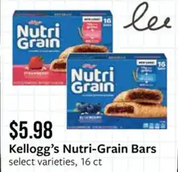 Fareway Kellogg's Nutri-Grain Bars offer
