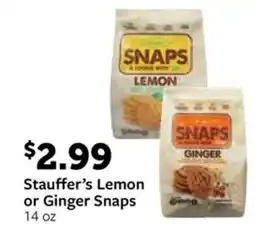 Fareway Stauffer's Lemon or Ginger Snaps offer