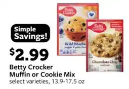 Fareway Betty Crocker Muffin or Cookie Mix offer