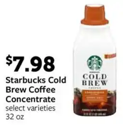Fareway Starbucks Cold Brew Coffee Concentrate offer