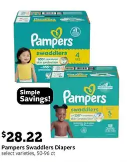 Fareway Pampers Swaddlers Diapers offer