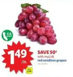 Lidl Red seedless grapes offer