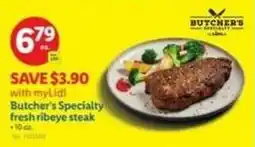 Lidl Butcher's Specialty fresh ribeye steak offer