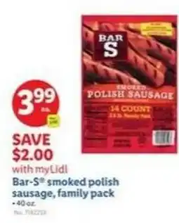 Lidl Smoked polish sausage offer