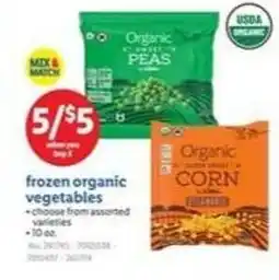 Lidl frozen organic vegetables offer