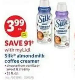 Lidl Silk almondmilk coffee creamer offer