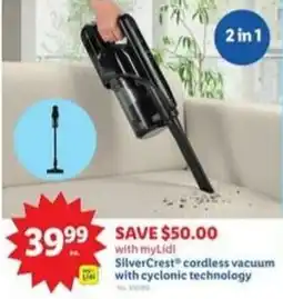 Lidl SilverCrest cordless vacuum with cyclonic technology offer