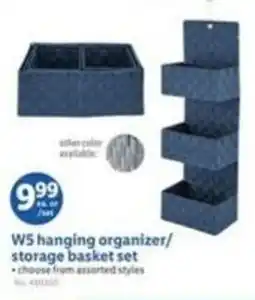 Lidl W5 hanging organizer/ storage basket set offer