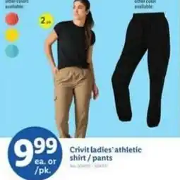 Lidl Crivit ladies' athletic shirt/pants offer
