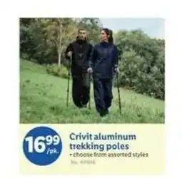 Lidl Crivit aluminum trekking poles offer