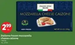 Lidl Italiamo frozen mozzarella cheese calzone offer