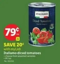 Lidl Italiamo diced tomatoes offer
