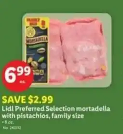 Lidl Mortadella with pistachios, family size offer