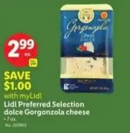 Lidl Dolce gorgonzola cheese offer