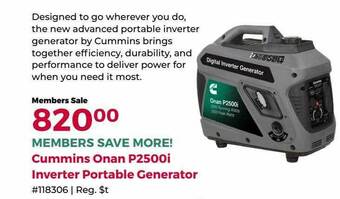 Camping World Cummins Onan P2500i Inverter Portable Generator offer