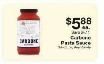 Fairway Store Market Carbone Pasta Sauce offer
