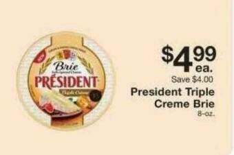 Fairway Store Market President Triple Creme Brie offer