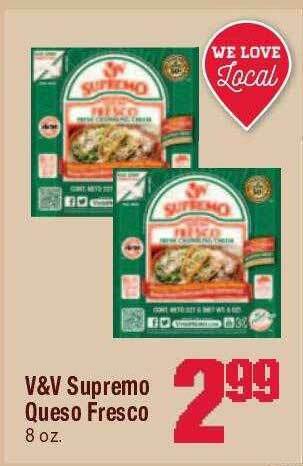 Jewel-Osco V&v Supremo Queso Fresco offer