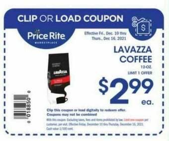 Price Rite Lavazza Coffee offer