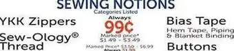 Hobby Lobby SEWING NOTIONS offer