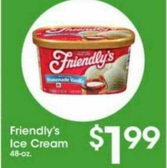 Price Rite Friendly's Ice Cream offer