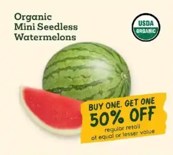 Sprouts Farmers Market Organic Mini Seedless Watermelons offer
