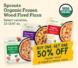 Sprouts Farmers Market Sprouts Organic Frozen Wood Fired Pizza offer