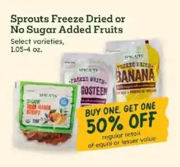 Sprouts Farmers Market Sprouts Freeze Dried or No Sugar Added Fruits offer