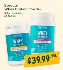 Sprouts Farmers Market Sprouts Whey Protein Powder offer