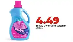 Hy-Vee Simply Done fabric softener offer