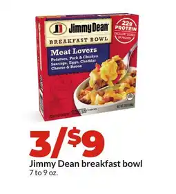 Hy-Vee Jimmy Dean breakfast bowl offer