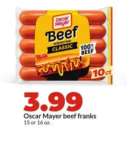 Hy-Vee Oscar Mayer beef franks offer
