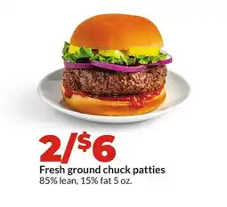 Hy-Vee Fresh ground chuck patties offer